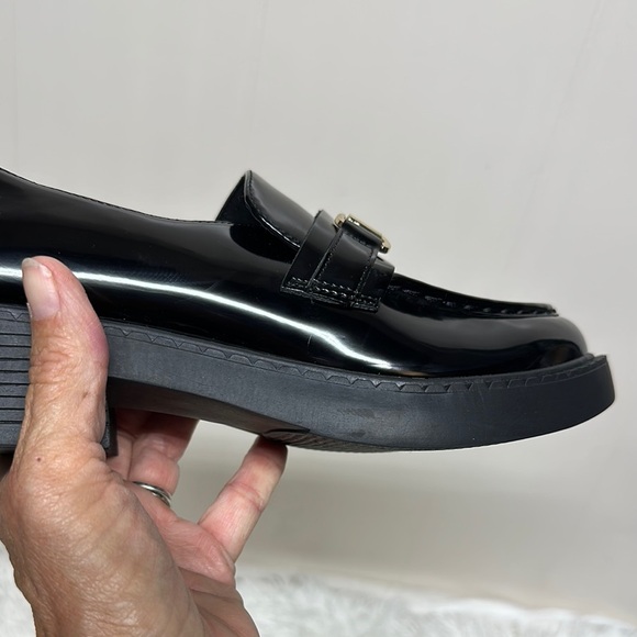 Madden Ambrosee Girl Black Loafers with Gold Accents - Picture 4 of 10